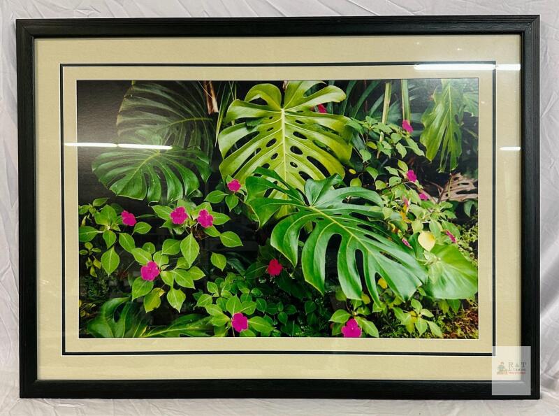 Framed Botanical Print, 39&rdquo; x 28.5&rdquo;, Black Wood Frame, Double Mat