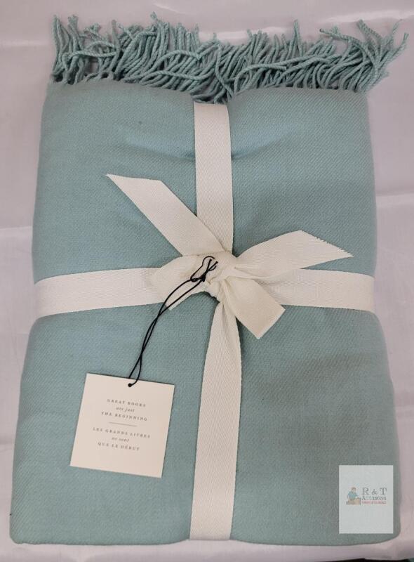 New - Indigo Super Soft Throw Blanket , Blue Fog