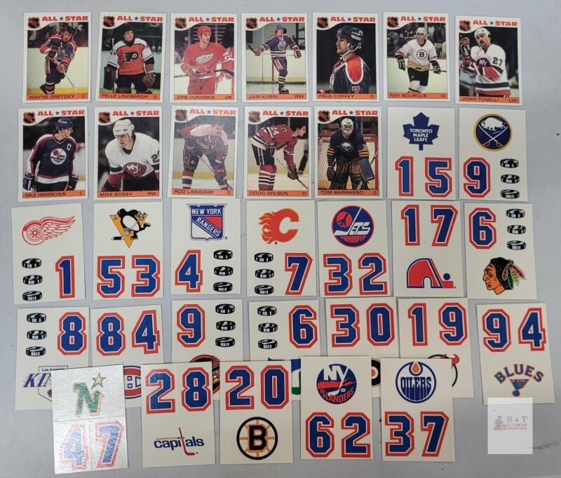 1985 Topps NHL Hockey All-Star , Team Logos and Helmet Stickers Set - Complete