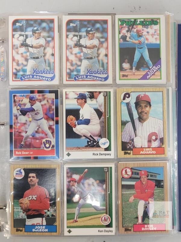 1980 - 1991 MLB Baseball Trading Card Singles , 430+ Trading Cards