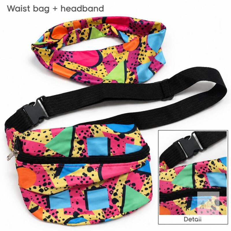 New Geometric-Print Waist Bag & Matching Headband