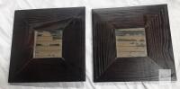 IKEA MALMA Square Wall Mirrors, Light and Dark Brown Variants, 10"x10"