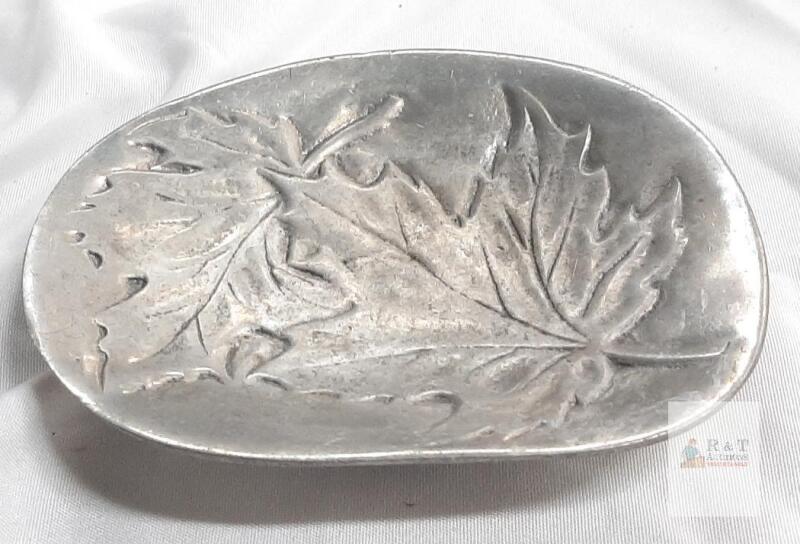 Hoselton Aluminum Maple Leaf Dish &ndash; Signed Canadian Decorative Tray