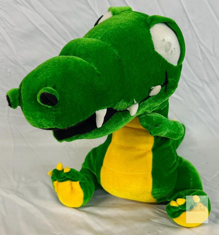Green Alligator Plush Toy - 11" Stuffed Animal with Yellow Belly, Made in China, CE Marked- see desc