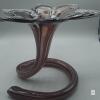 Stunning Murano Glass Flower-Shaped Centerpiece Bowl/Vase with Twisted Base, Handmade in Italy - 6