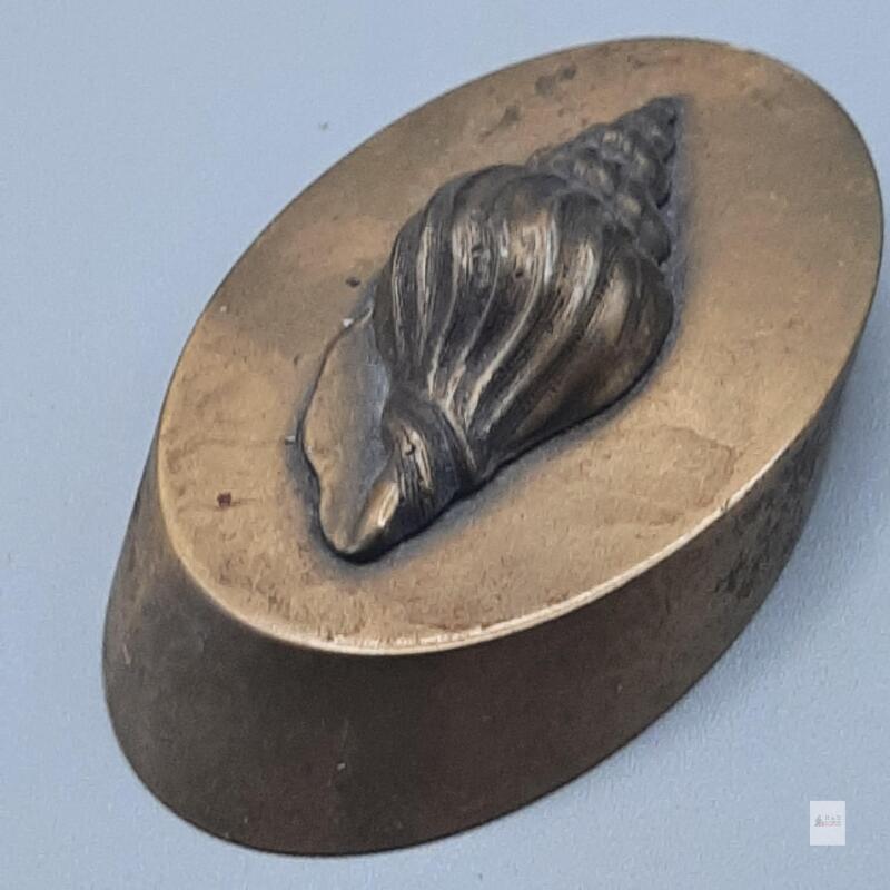 Solid Brass Conch Shell Paperweight, 4" Length, Made in India