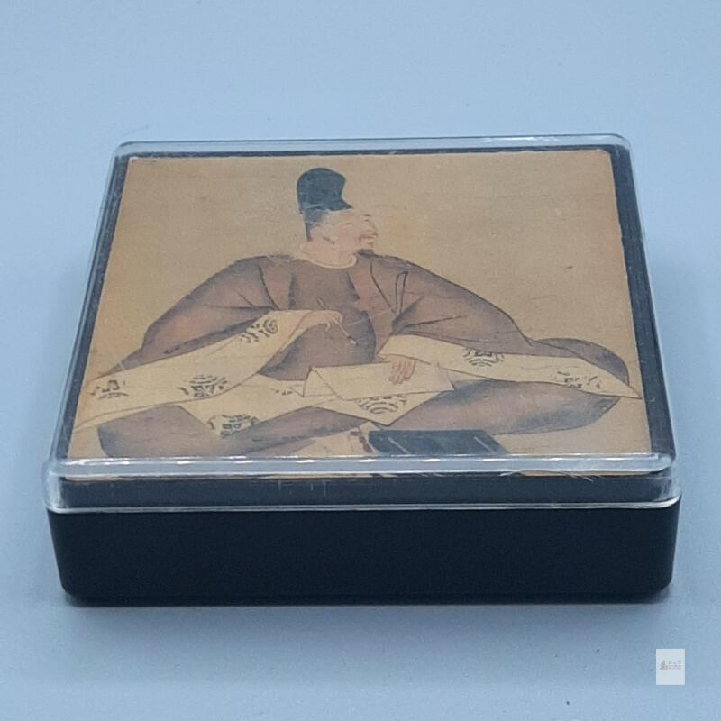 French-Made Set of 6 Decorative Coasters Featuring Classical Japanese Art Prints, Boxed
