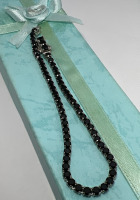 925 Sterling Black Spinel Line Bracelet PZ Italy