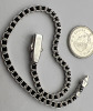 925 Sterling Black Spinel Line Bracelet PZ Italy - 4