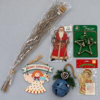 Assorted Christmas D&eacute;cor Lot &ndash; Angels, Santa, Bells & Peir 1 Decorative Twigs