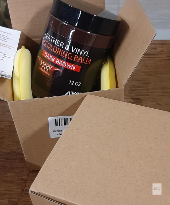 2 NEW SETS AWOWZ Leather & Vinyl Recoloring Balm, Dark Brown, 12 oz