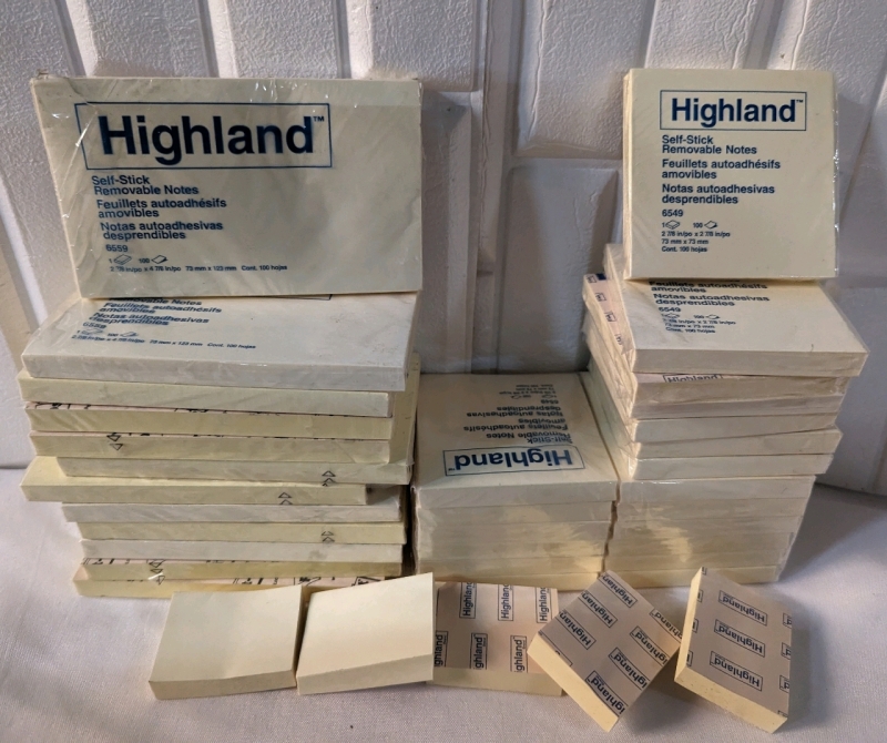 More than 3000 Highland Sticky Notes.
