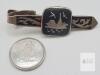 Siam Sterling Silver Niello Tie Clip &ndash; Temple Scene, Hinged, Marked &ldquo;SIAM&rdquo;, c. 1940s-1960s - 4