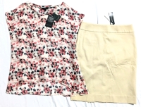 New BANANA REPUBLIC Stretch Skirt (Size 10) & EMUAustralia Lightweight Gauze-Y Shirt (Size Small)