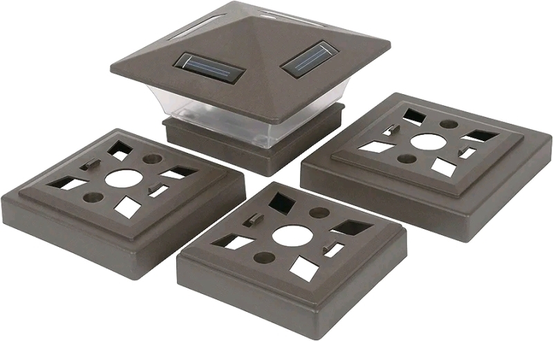 4 Solar Post Light Caps by Solucent.