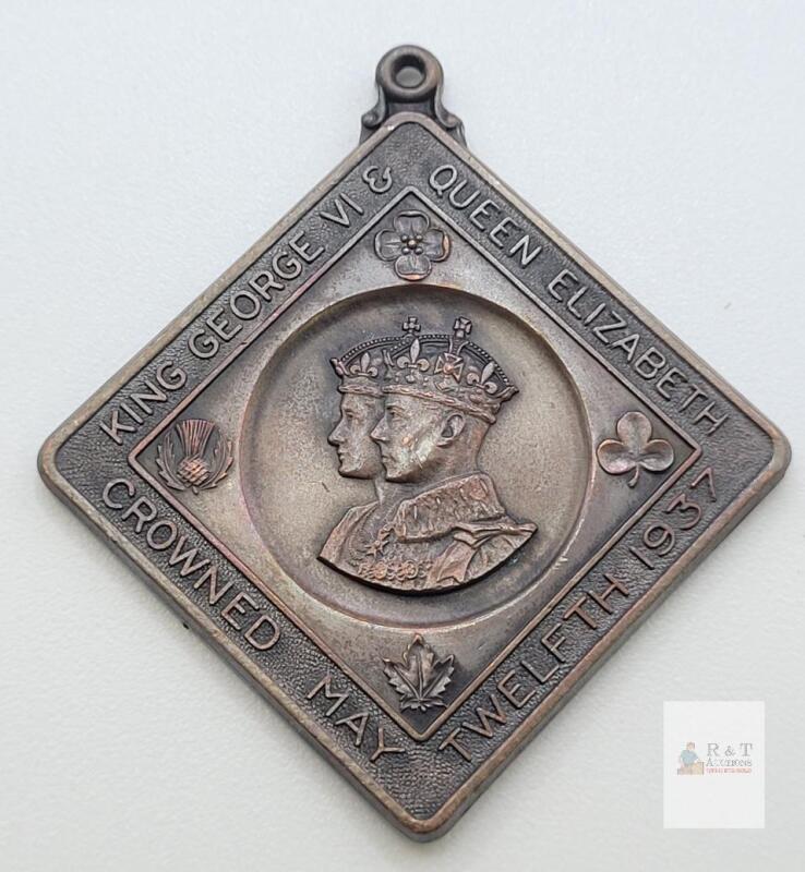 1937 Brantford Diamond Jubilee Bronze Medallion &ndash; King George VI & Queen Elizabeth Coronation