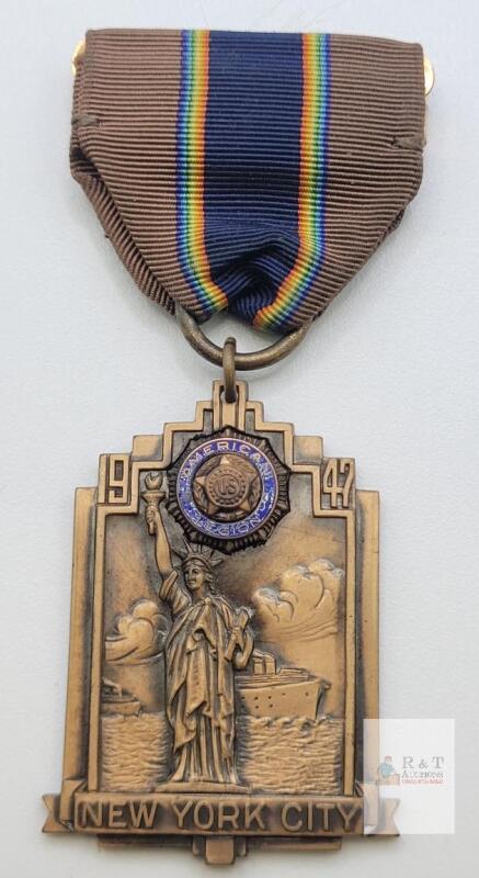 American Legion 1947 Convention Medal, New York City, Statue of Liberty, Bronze