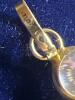 18K 750 stamped 6 stone cross Pendant - 2