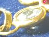 18K 750 stamped 6 stone cross Pendant - 4