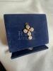 18K 750 stamped 6 stone cross Pendant - 5