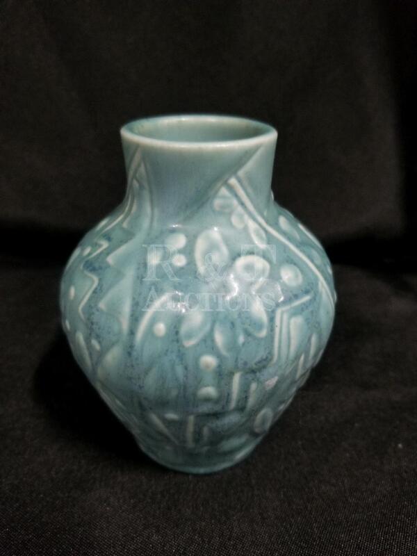 Rare Vintage 1937 ROOKWOOD blue vase