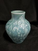 Rare Vintage 1937 ROOKWOOD blue vase
