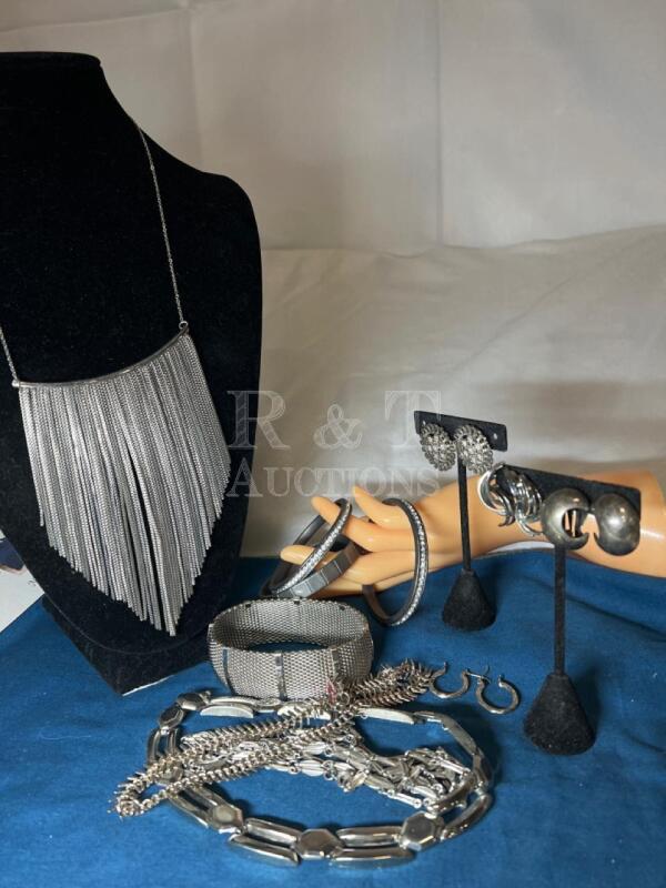 Mid Century Modern Silver tone Jewellery