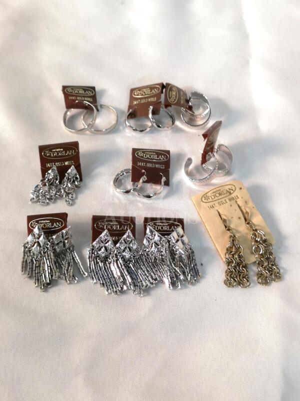 10 Vintage D'Orlan Earrings Gold & Silver Tone