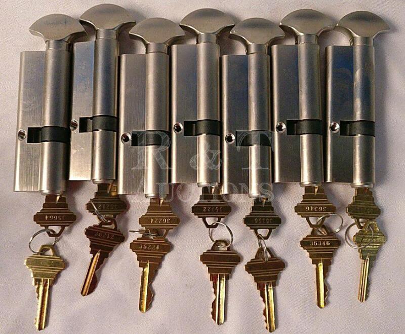 7 New Door Locks with 2 Keys Each - No Hardware