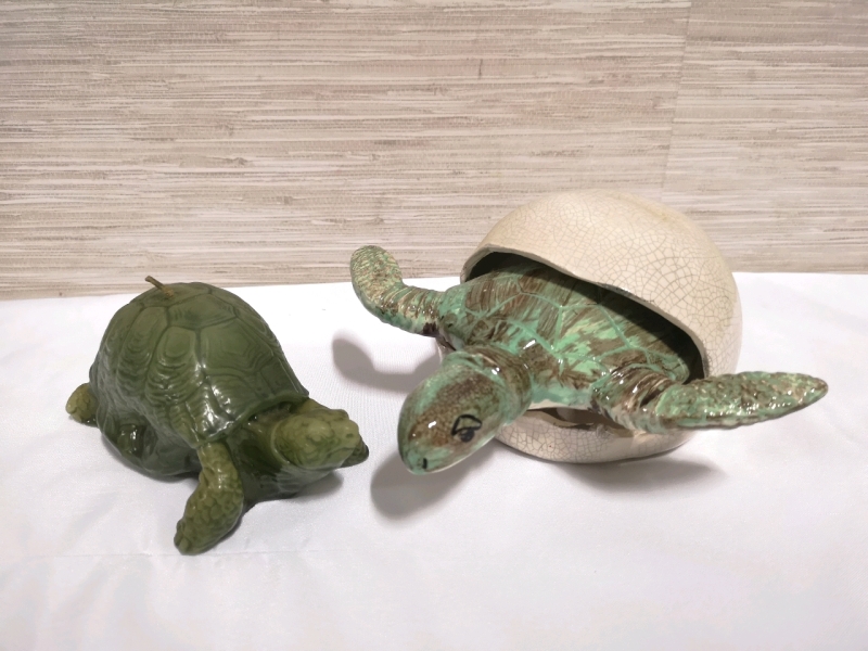 Turtle Figure and Turtle Candle