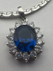 Elegant Sapphire Blue Crystal Necklace and Earrings Justia - 2