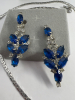 Elegant Sapphire Blue Crystal Necklace and Earrings Justia - 3