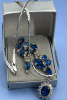 Elegant Sapphire Blue Crystal Necklace and Earrings Justia - 6