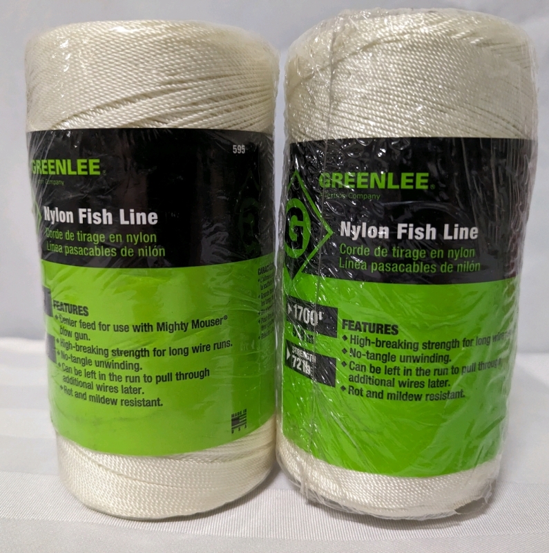 2 New Rolls of Greenlee Nylon Fish Line.