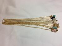 12 Vintage Gold Tone Costume Jewelry Necklaces
