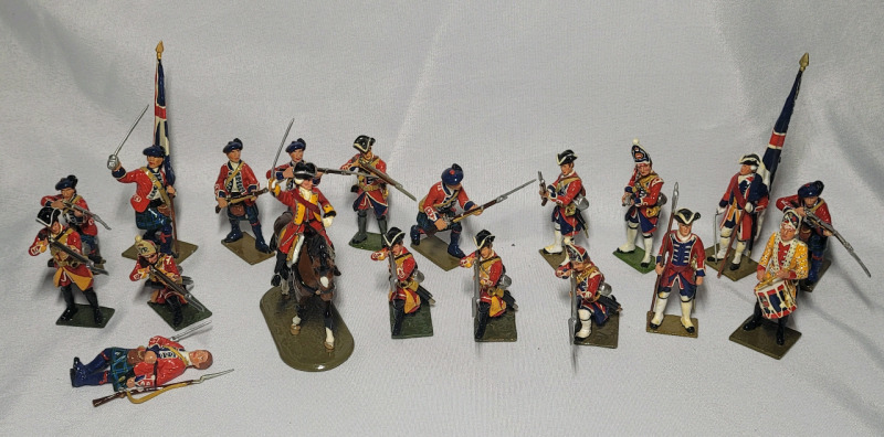 British General & Infantry Toy Soldier Lead Miniatures ,