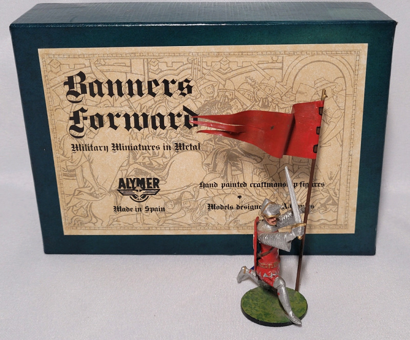 Alymer Banners Forward ' Sir Geoffrey De Chargny ' Toy Soldier Lead Miniature