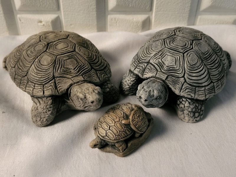 3 Volcanic Ash Turtle Figurines - Mt. St. Helens