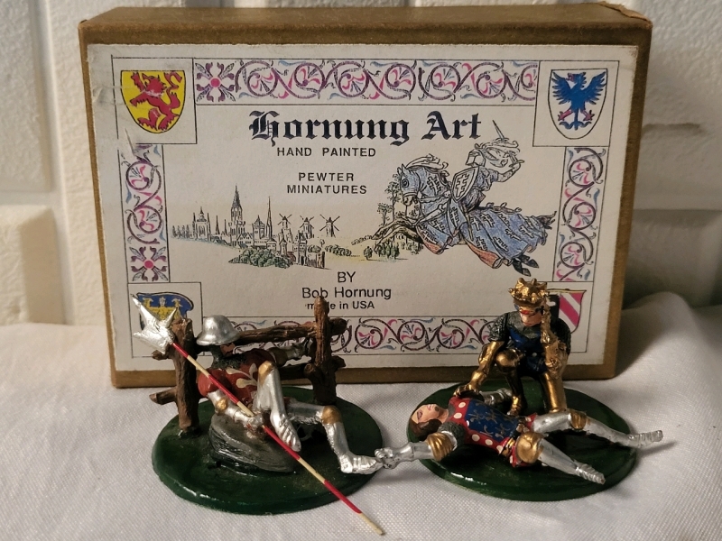 2 Hornung Art Hand Painted Lead Miniatures