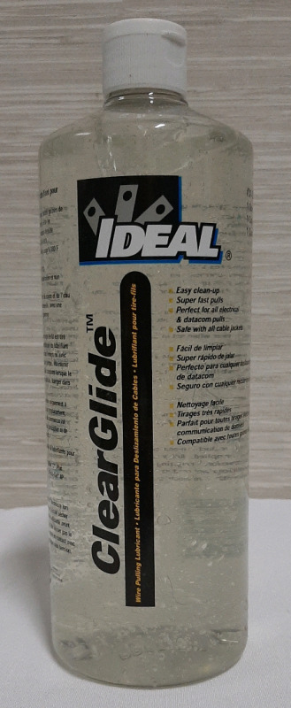 New, Clear Glide Wire Pulling Lubricant from Ideal. 1 quart