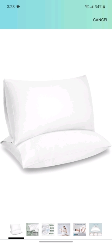 New 2 Pack - Fittia 100% Lyocell Bamboo Pillowcases - Queen