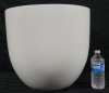 18" Diameter White Lightweight Medium Fiberglass Bowl Planter - New - 2