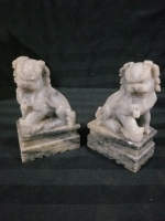 Vintage FOO DOG SOAPSTONE bookends