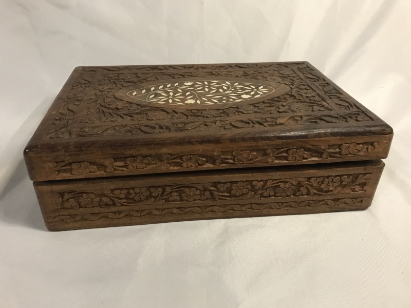 Carved Vintage Wooden Box