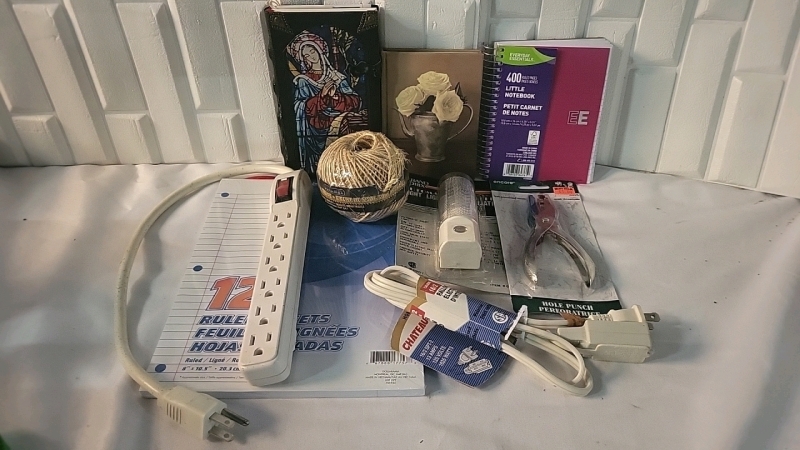 New - 3 Notebooks & NOS Household Items