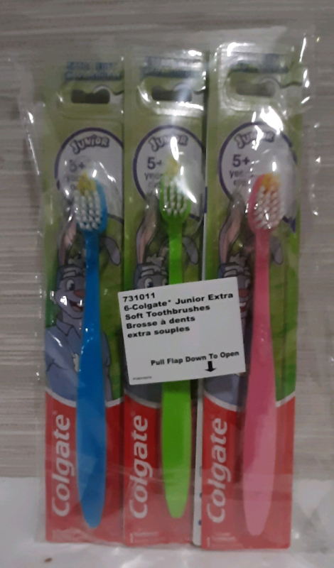 6 New Colgate Toothbrushes - Junior Extra Soft