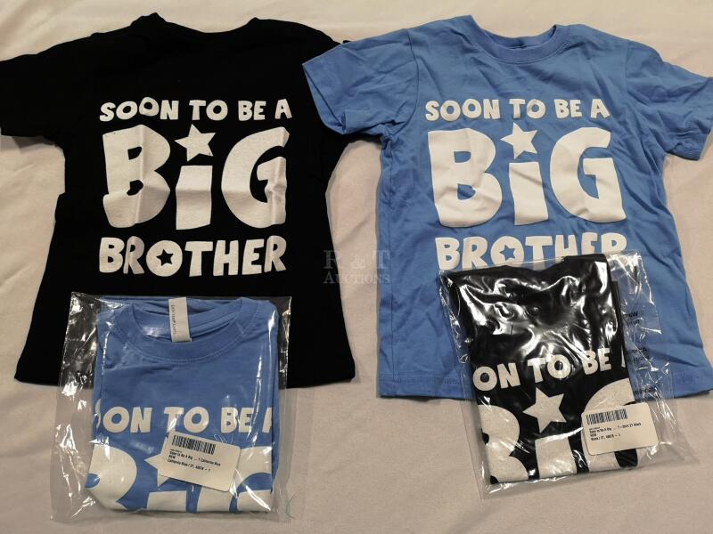 4 New Kid's T-shirts Size 2T Soon to Be A Big Brother