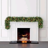 New 2.7m (9ft) Pre-Lit Garland - 90 Dual Colour LED Lights