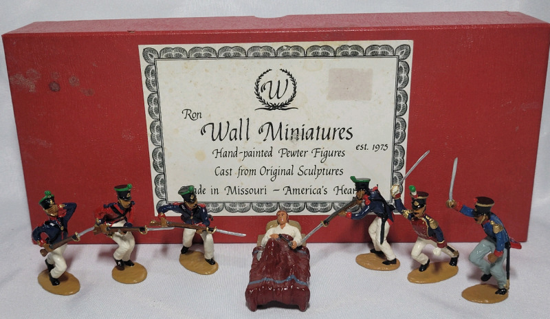 Ron Wall Miniatures ' Mexican Soldiers & Davy Crockett ' Lead Miniatures