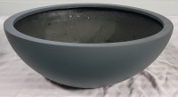New 27" Diameter Lightweight Fiberglass Low Bowl Pot Planter